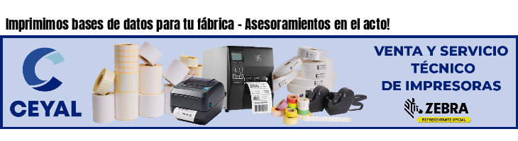 Imprimimos bases de datos para tu fábrica - Asesoramientos en el acto!