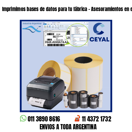 Imprimimos bases de datos para tu fábrica – Asesoramientos en el acto!