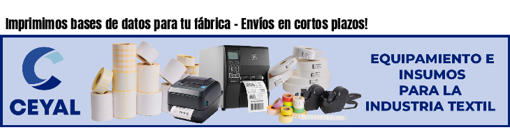 Imprimimos bases de datos para tu fábrica - Envíos en cortos plazos!