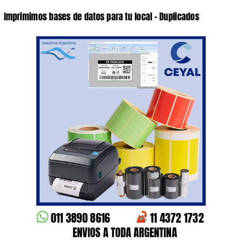 Imprimimos bases de datos para tu local – Duplicados