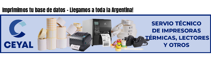 Imprimimos tu base de datos - Llegamos a toda la Argentina!