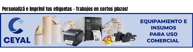 Personalizá e imprimí tus etiquetas - Trabajos en cortos plazos!