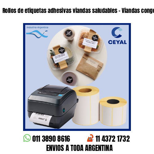 Rollos de etiquetas adhesivas viandas saludables – Viandas congeladas