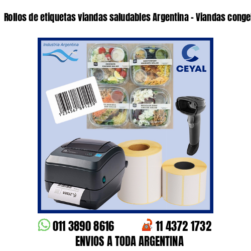 Rollos de etiquetas viandas saludables Argentina – Viandas congeladas