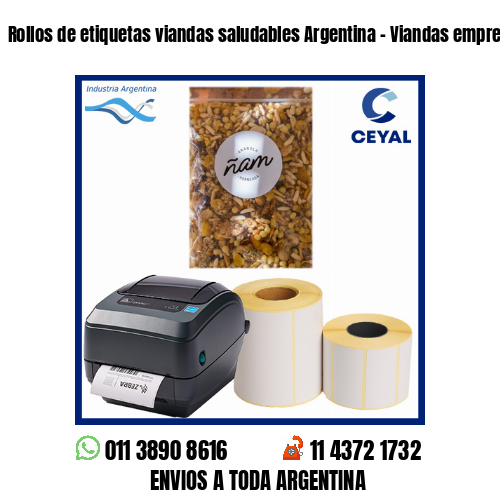 Rollos de etiquetas viandas saludables Argentina – Viandas empresariales