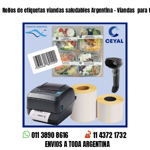 Rollos de etiquetas viandas saludables Argentina – Viandas  para freezer
