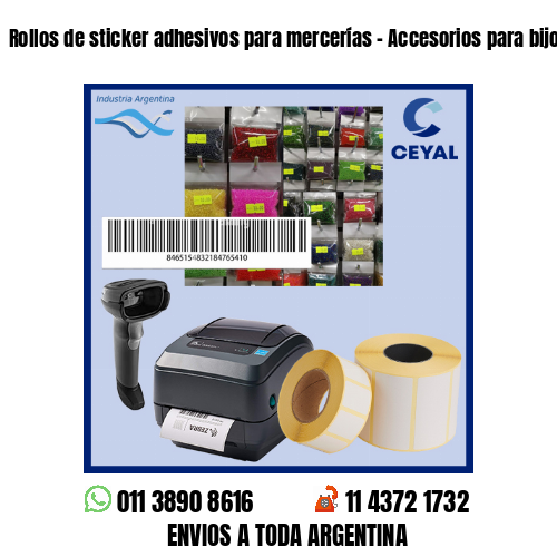 Rollos de sticker adhesivos para mercerías - Accesorios para bijouterie