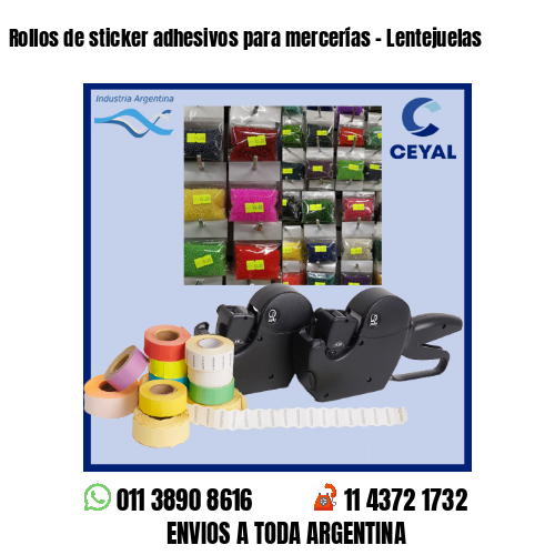 Rollos de sticker adhesivos para mercerías – Lentejuelas