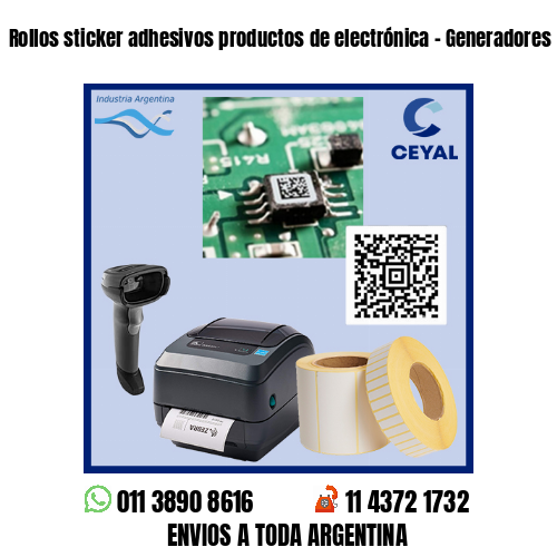 Rollos sticker adhesivos productos de electrónica – Generadores