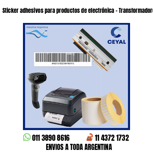 Sticker adhesivos para productos de electrónica – Transformadores
