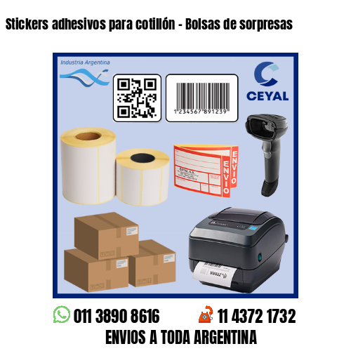 Stickers adhesivos para cotillón – Bolsas de sorpresas