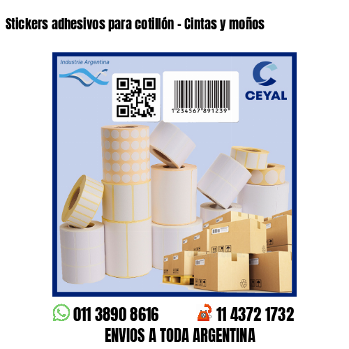 Stickers adhesivos para cotillón – Cintas y moños