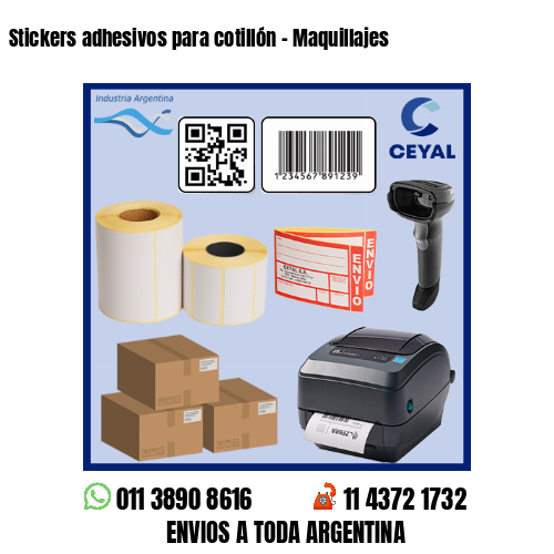 Stickers adhesivos para cotillón – Maquillajes
