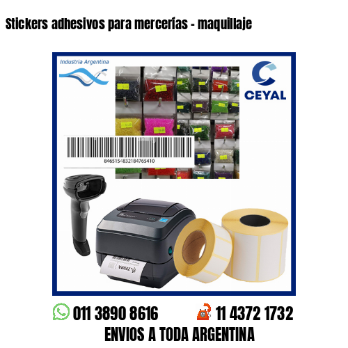 Stickers adhesivos para mercerías – maquillaje