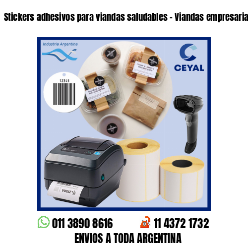 Stickers adhesivos para viandas saludables - Viandas empresariales