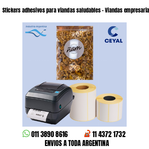 Stickers adhesivos para viandas saludables – Viandas empresariales