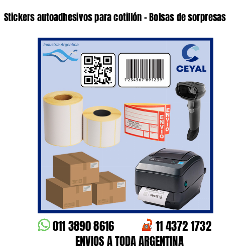 Stickers autoadhesivos para cotillón – Bolsas de sorpresas