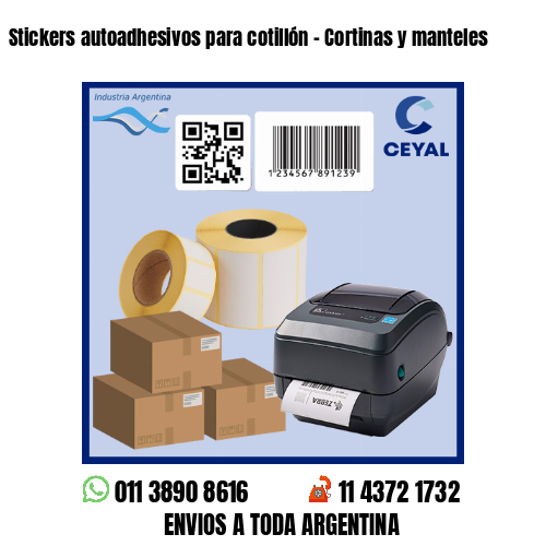 Stickers autoadhesivos para cotillón – Cortinas y manteles