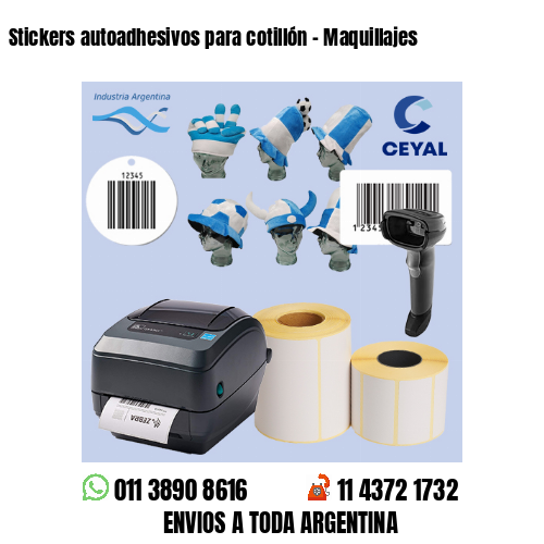 Stickers autoadhesivos para cotillón – Maquillajes