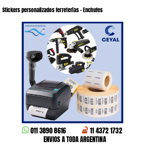 Stickers personalizados ferreterías – Enchufes