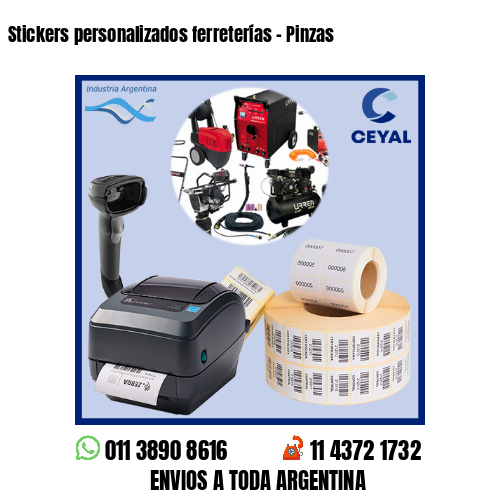 Stickers personalizados ferreterías – Pinzas
