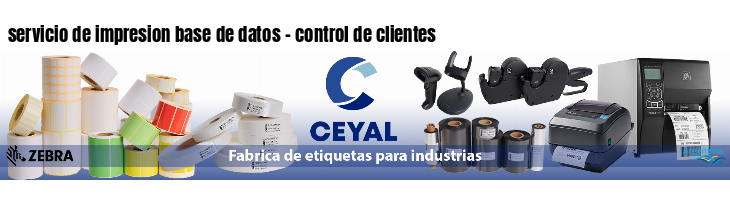 servicio de impresion base de datos - control de clientes