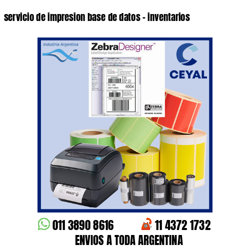 servicio de impresion base de datos – inventarios
