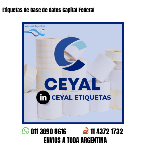 Etiquetas de base de datos Capital Federal 