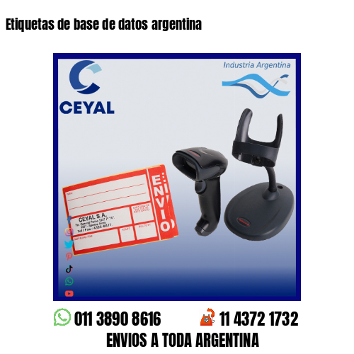 Etiquetas de base de datos argentina