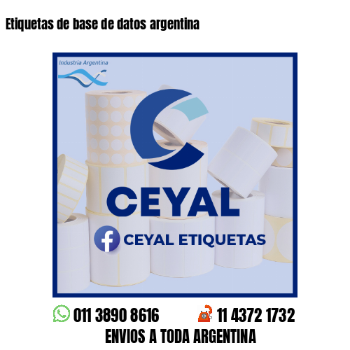 Etiquetas de base de datos argentina 