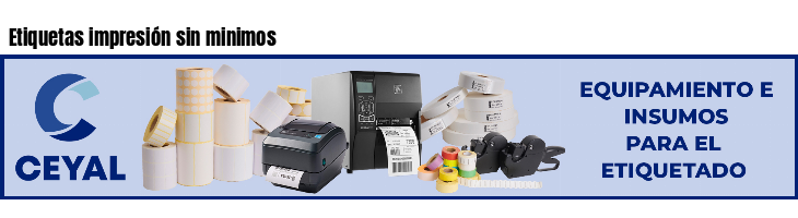 Etiquetas impresión sin minimos