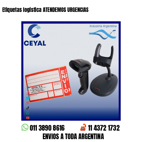 Etiquetas logistica ATENDEMOS URGENCIAS