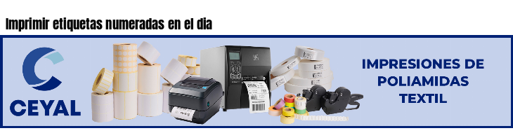 Imprimir etiquetas numeradas en el dia