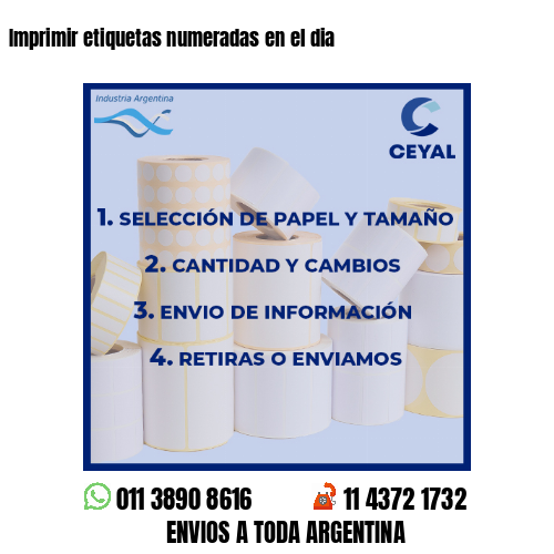 Imprimir etiquetas numeradas en el dia
