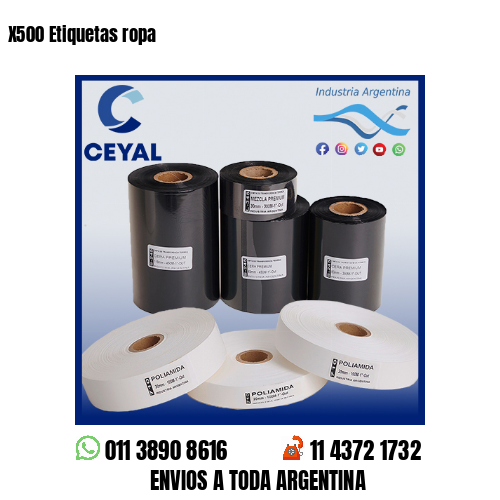 X500 Etiquetas ropa