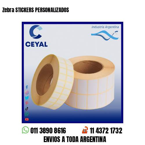 Zebra STICKERS PERSONALIZADOS