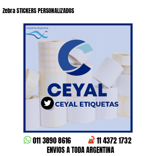 Zebra STICKERS PERSONALIZADOS