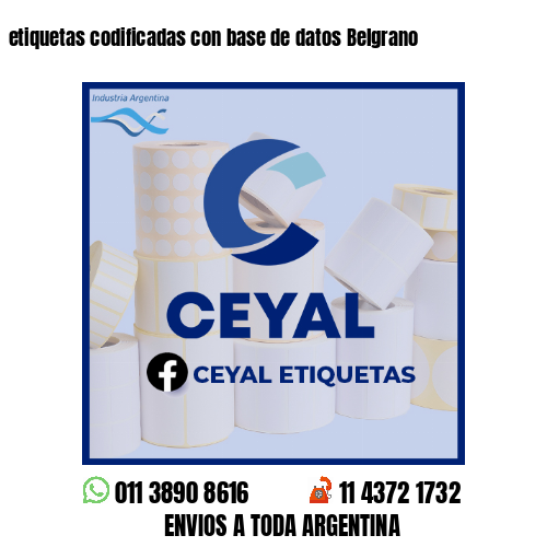 etiquetas codificadas con base de datos Belgrano