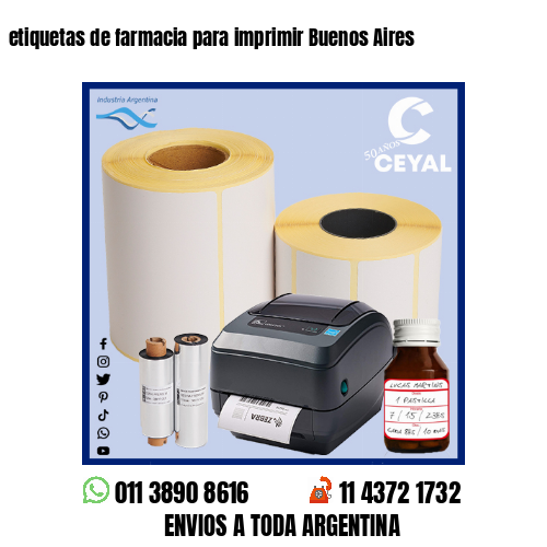 etiquetas de farmacia para imprimir Buenos Aires