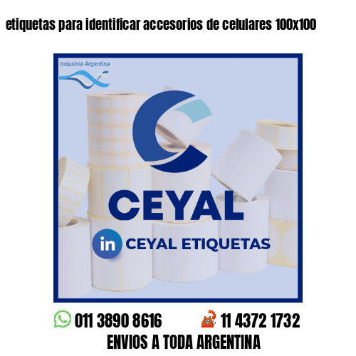etiquetas para identificar accesorios de celulares 100x100