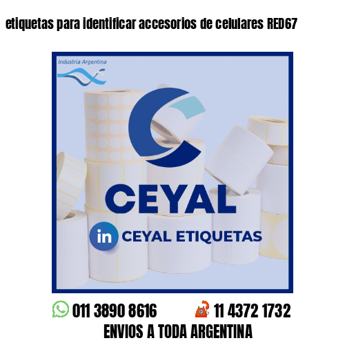 etiquetas para identificar accesorios de celulares RED67
