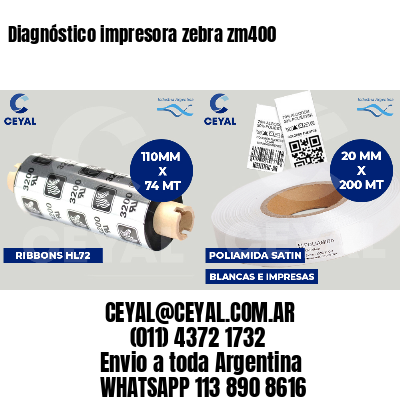 Diagnóstico impresora zebra zm400