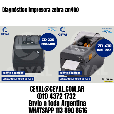 Diagnóstico impresora zebra zm400