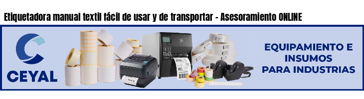 Etiquetadora manual textil fácil de usar y de transportar - Asesoramiento ONLINE