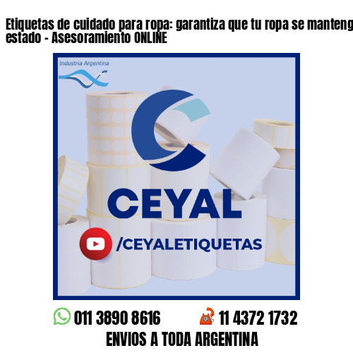 Etiquetas de cuidado para ropa: garantiza que tu ropa se mantenga en perfecto estado - Asesoramiento ONLINE