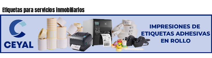 Etiquetas para servicios inmobiliarios
