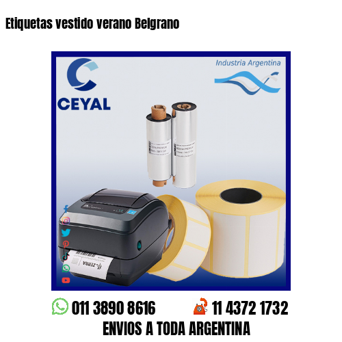 Etiquetas vestido verano Belgrano