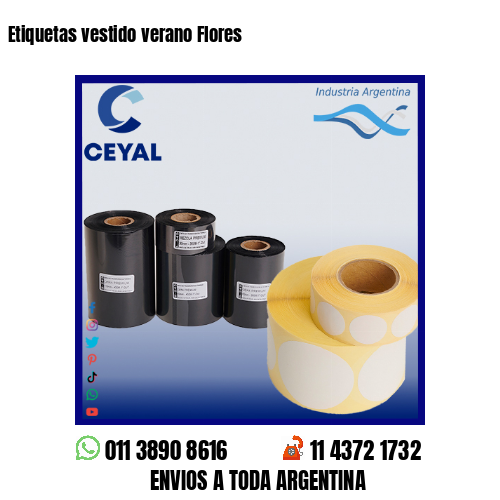 Etiquetas vestido verano Flores