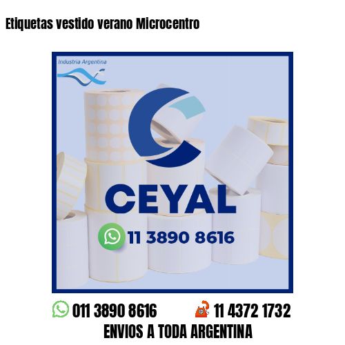 Etiquetas vestido verano Microcentro