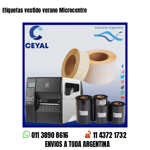 Etiquetas vestido verano Microcentro